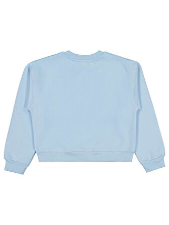 Civil Girls Yıldız Nakışlı 10-13 Yaş Sweatshirt - Mavi 13-14 Yaş