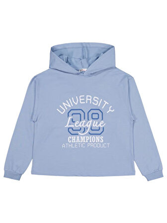 Civil Girls Unıversity Baskılı 10-13 Yaş Sweatshirt - Mavi 13-14 Yaş
