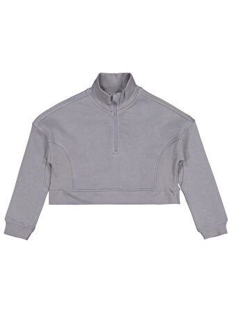 Civil Girls Fermuar Detaylı 10-13 Yaş Eşofman Takımı - Gri 10-11 Yaş