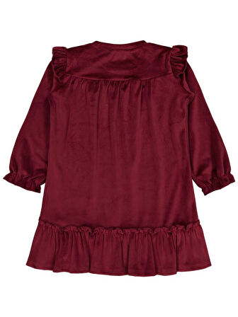 Civil Girls 6-9 Yaş Elbise - Bordo 8-9 Yaş