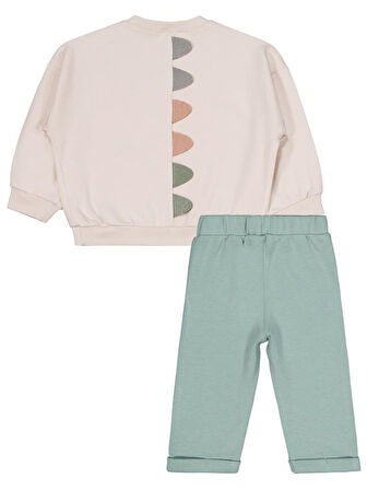 Civil Baby Dinozor Baskılı 6-18 Ay Takım - Bej 6-9 Ay