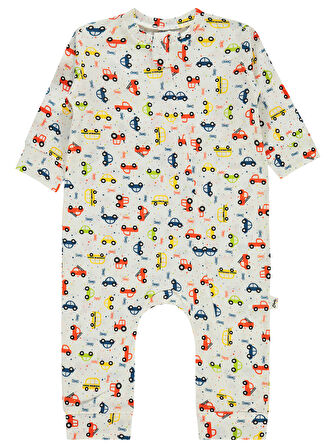 Civil Baby Erkek Bebek Patiksiz Tulum 3-18 Ay Ekru