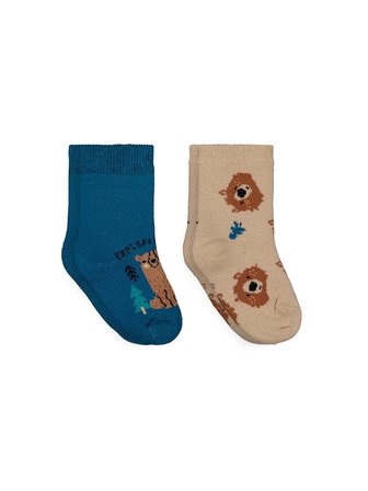 Civil Baby Bear Havlu 6-18 Ay 2'li Bebek Erk Çorap Set - Standart