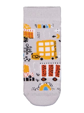 Civil Baby İş Makinesi Havlu 6- 3'lü Bebek Erk Çorap Set - Standart