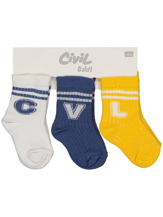 Civil Baby CVL 3'lü 6- Bebek Erkek Çorap Set - Standart