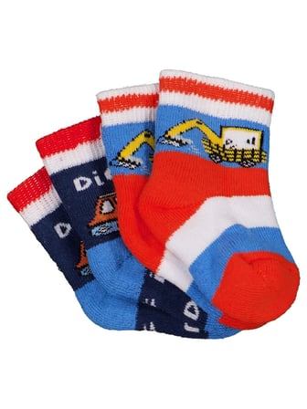 Civil Baby İş Makinesi Havlu 6- 2'li Bebek Erkek Çorap Set - Standart