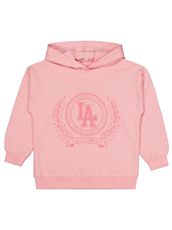 Civil Girls CALIFIRNIA Baskılı 6-9 Yaş Sweatshirt - Pembe6-7 Yaş
