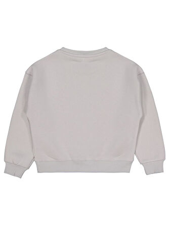 Civil Girls STAR Baskılı 6-9 Yaş Sweatshirt - Gri9-10 Yaş