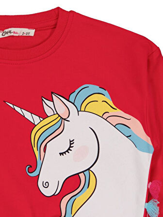 Civil Girls Unicorn Baskılı 2-5 Yaş Eşofman Takımı - Fusya3-4 Yaş