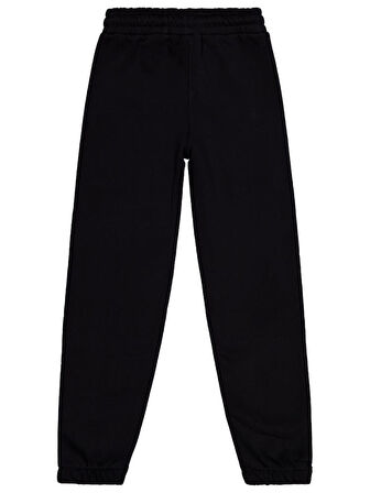 Civil Girls Cepli Yazı Baskılı 10-13 Yaş Eşofman Altı - Siyah 13-14 Yaş