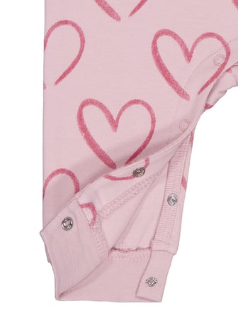 Civil Baby Tramlı Kalp Empirme 6-18 Ay Tulum - Pembe