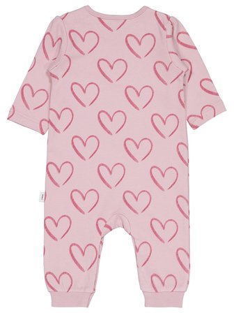 Civil Baby Tramlı Kalp Empirme 6-18 Ay Tulum - Pembe
