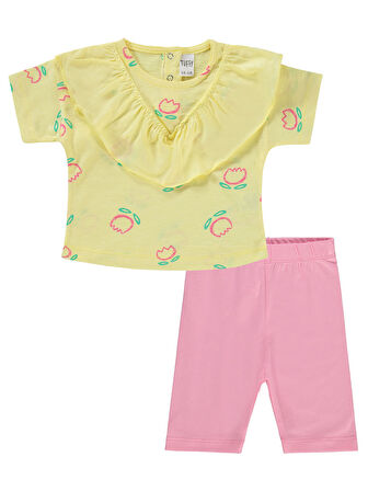 Tuffy Kız Bebek Takım 6-18 Ay Sarı