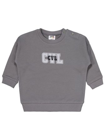 Civil Baby CVL Baskılı 6-18 Ay Takım - Gri 6-9 Ay