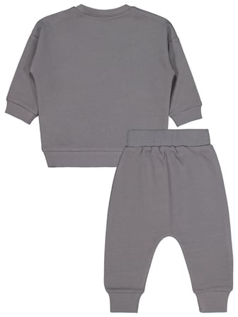 Civil Baby CVL Baskılı 6-18 Ay Takım - Gri 12-18 Ay