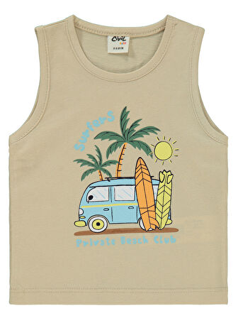 Civil Baby Erkek Bebek Şortlu  Takım 6-18 Ay Bej