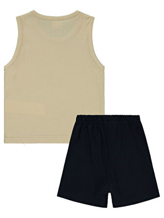 Civil Baby Erkek Bebek Şortlu  Takım 6-18 Ay Bej