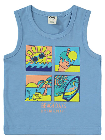 Civil Baby Erkek Bebek Şortlu Takım 6-18 Ay Bebe Mavi