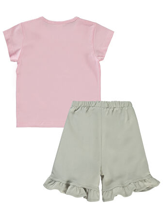 Civil Baby Kız Bebek Şortlu  Takım 6-18 Ay Pembe