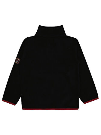 Civil Boys Fermuarlı Armalı Polar 10-13 Yaş Sweatshirt - Siyah 11-12 Yaş