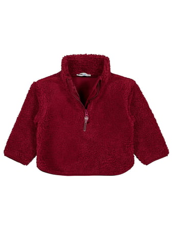 Civil Boys Biyeli Yarım Fermuarlı 2-5 Yaş Sweatshirt - Bordo 5-6 Yaş