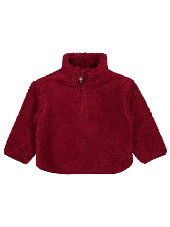 Civil Boys Biyeli Yarım Fermuarlı 2-5 Yaş Sweatshirt - Bordo 5-6 Yaş