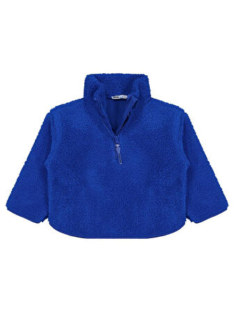 Civil Boys Biyeli Yarım Fermuarlı 2-5 Yaş Sweatshirt - Mavi 4-5 Yaş