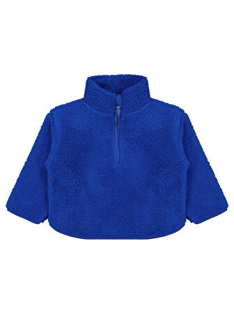 Civil Boys Biyeli Yarım Fermuarlı 2-5 Yaş Sweatshirt - Mavi 4-5 Yaş