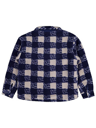 Civil Boys Ekoseli Welsoft 6-9 Yaş Gömlek - Lacivert 8-9 Yaş