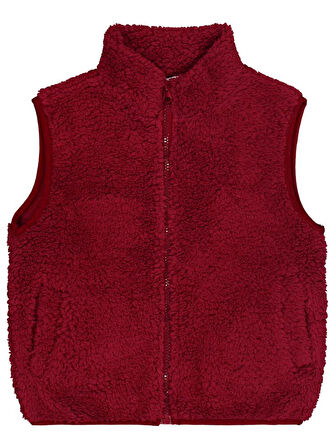 Civil Boys Cepli Fermuarlı 2-5 Yaş Yelek - Bordo 4-5 Yaş