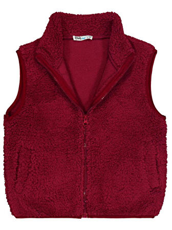 Civil Boys Cepli Fermuarlı 2-5 Yaş Yelek - Bordo 2-3 Yaş