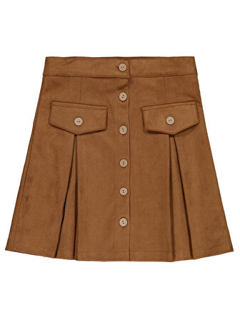 Civil Girls 6-9 Yaş Etek - Kahverengi7-8 Yaş