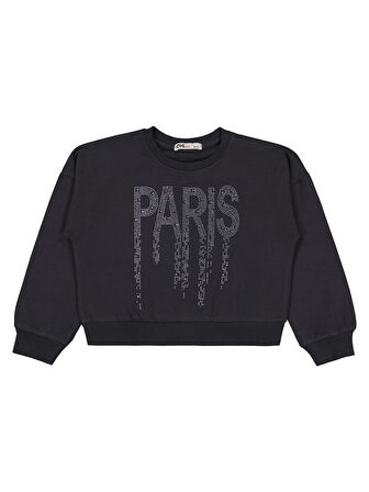 Civil Girls Paris Taş Baskılı 6-9 Yaş Takım - Gri8-9 Yaş