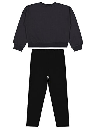 Civil Girls Paris Taş Baskılı 6-9 Yaş Takım - Gri8-9 Yaş