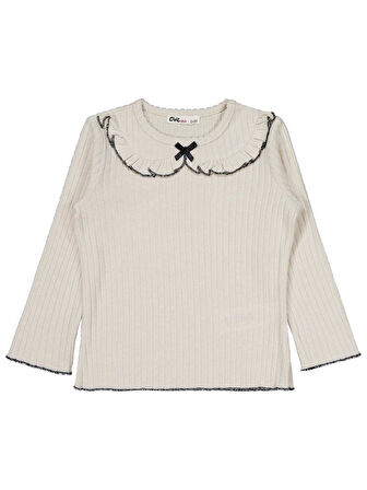 Civil Girls Fırfır Yakalı 2-5 Yaş Takım - Bej 3-4 Yaş