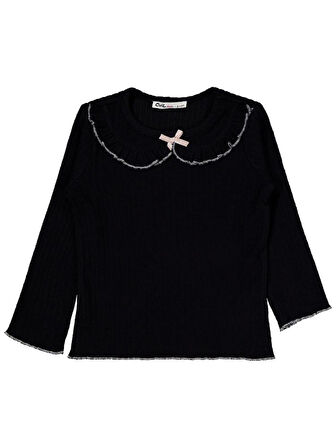 Civil Girls Fırfır Yakalı 2-5 Yaş Takım - Siyah 3-4 Yaş