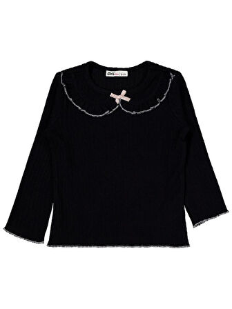 Civil Girls Fırfır Yakalı 6-9 Yaş Takım - Siyah 6-7 Yaş