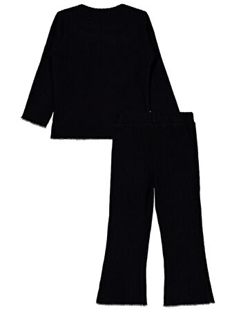 Civil Girls Fırfır Yakalı 6-9 Yaş Takım - Siyah 6-7 Yaş