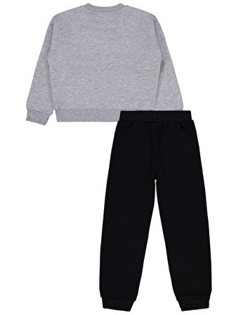 Civil Girls Star Baskılı 6-9 Yaş Eşofman Takımı - Gri 9-10 Yaş