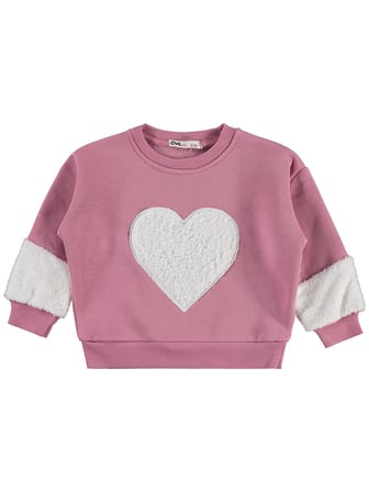 Civil Girls Kalp Nakışlı 2-5 Yaş Eşofman Takımı - Pembe