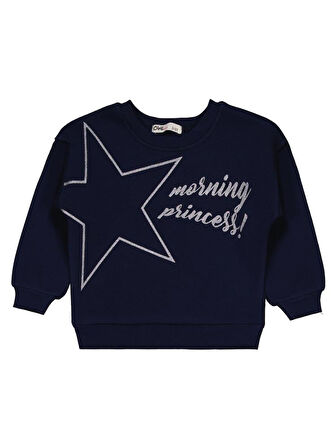 Civil Girls Yıldız Baskılı 2-5 Yaş Eşofman Takımı - Lacivert5-6 Yaş