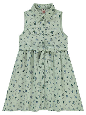 Varol Kız Çocuk Elbise 6-9 Yaş Mint