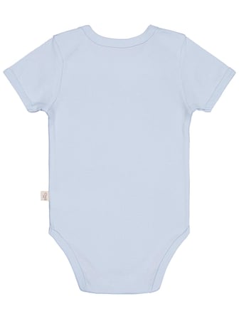 Civil Baby Düz Renkli Kısa Kol 1-3 Yaş Çıtçıtlı Badi - Mavi 12-18 Ay