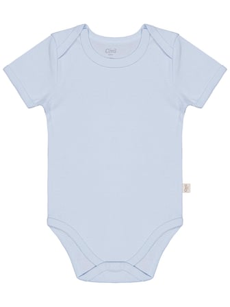 Civil Baby Düz Renkli Kısa Kol 1-3 Yaş Çıtçıtlı Badi - Mavi 18-24 Ay