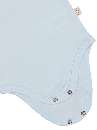 Civil Baby Düz Renkli Uzun Kol 3-9 Ay Çıtçıtlı Badi - Mavi 3-6 Ay