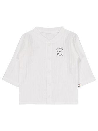 Civil Baby Ayıcık Baskılı 1-9 Ay Pijama Takımı - Ekru 6-9 Ay