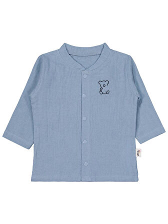 Civil Baby Ayıcık Baskılı 1-9 Ay Pijama Takımı - Mavi 6-9 Ay