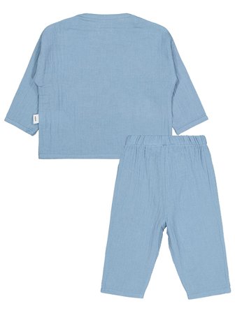 Civil Baby Ayıcık Baskılı 6-18 Ay Takımı - Mavi 12-18 Ay