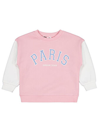Civil Girls Paris Baskılı 2-5 Yaş Sweatshirt - Pembe4-5 Yaş