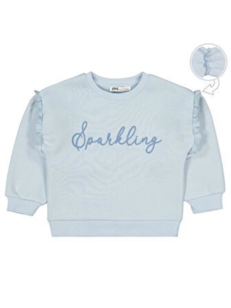 Civil Girls SPARKLING Baskılı 2-5 Yaş Sweatshirt - Mavi2-3 Yaş